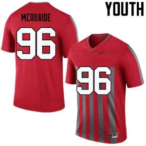 Youth Ohio State Buckeyes #96 Jake McQuaide Throwback Nike NCAA College Football Jersey Comfortable NSS8644GR